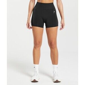 Gymshark High Waist Seamless Black Biker Shorts Women’s S (No Size Tag)